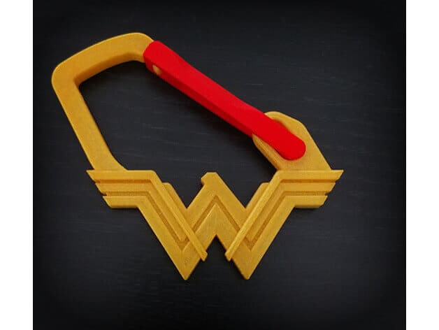 Image of Carabiner Clip to 3D Print: Wonder Woman Flex Door Carabiner