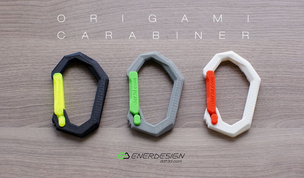 Image of Carabiner Clip to 3D Print: Origami Carabiner