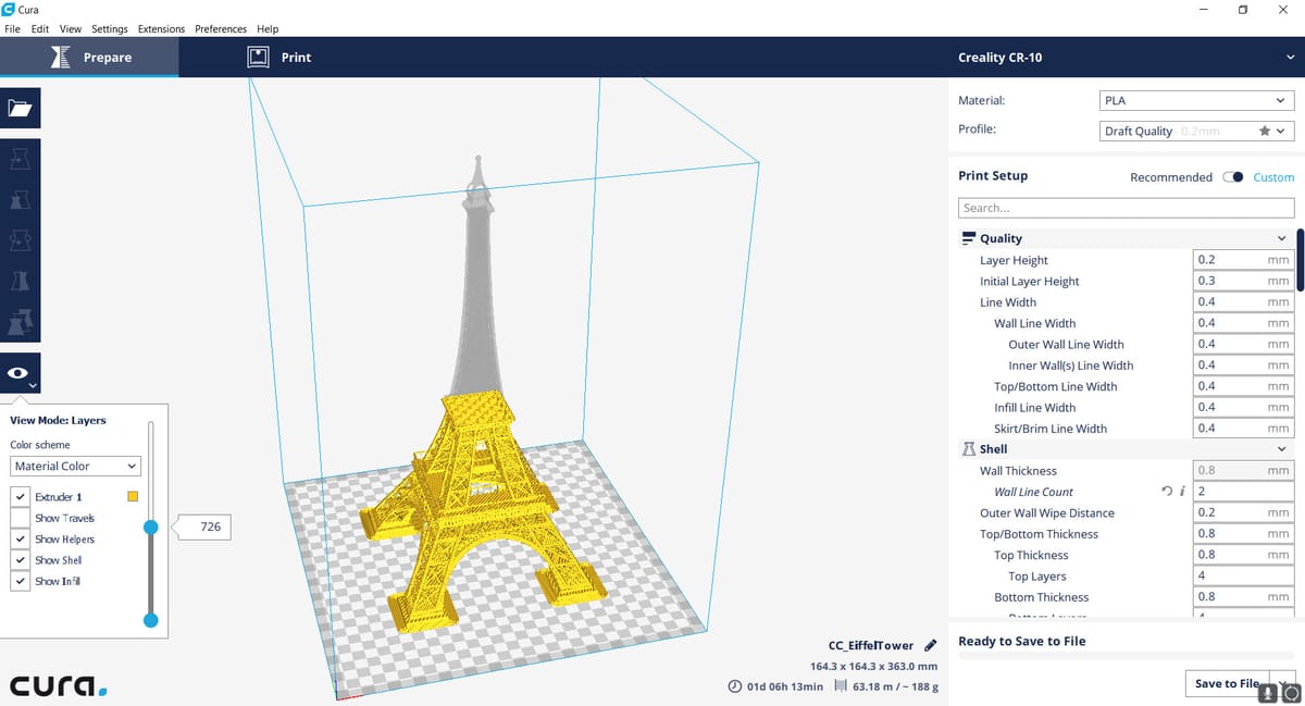 Bild von Creality CR-10 3D-Drucker-Test: Software