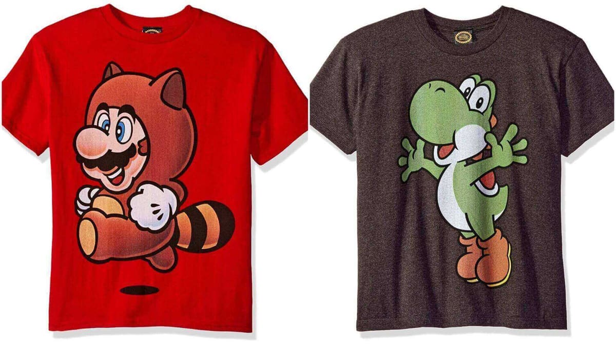 Image of Super Mario Accessories: Tanooki Mario or Yoshi T-Shirt