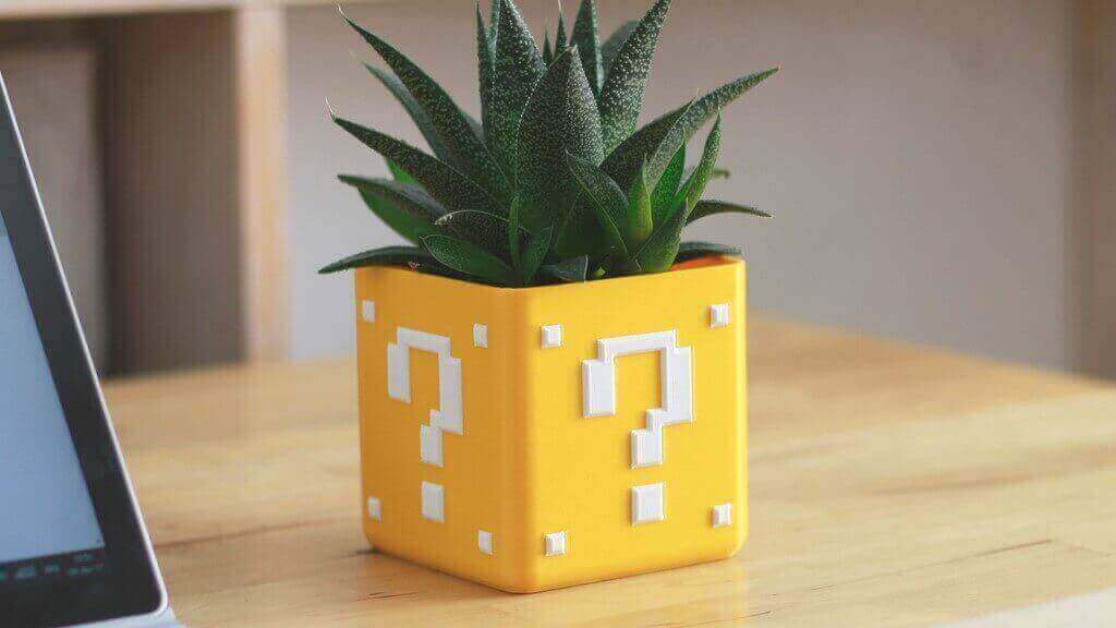 Image of Super Mario Accessories: Question Block Planter