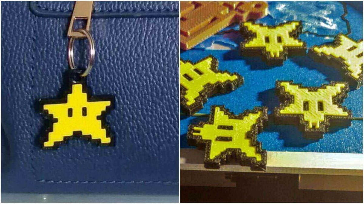 Image of Super Mario Accessories: Super Star Keychain