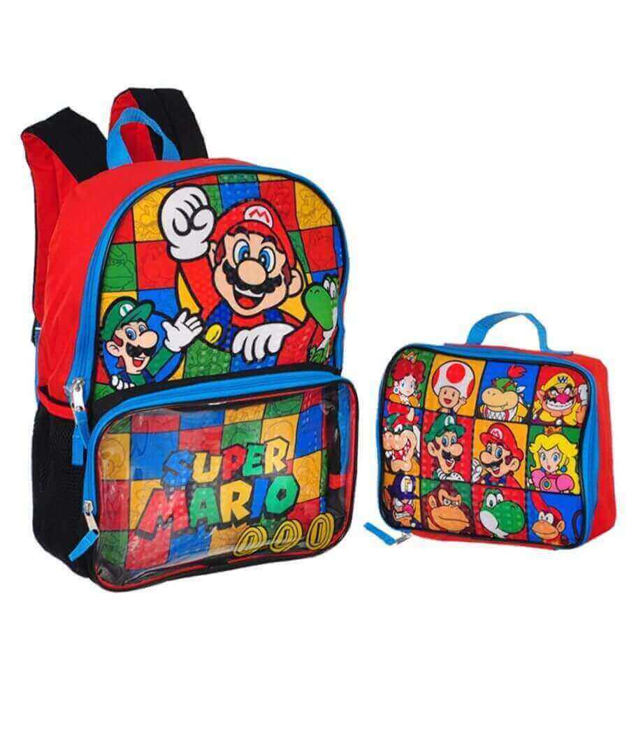 Image of Super Mario Accessories: Backpack with Insulated Lunchbox