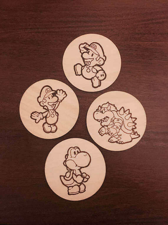 Image of Super Mario Accessories: Paper Mario Coaster Set