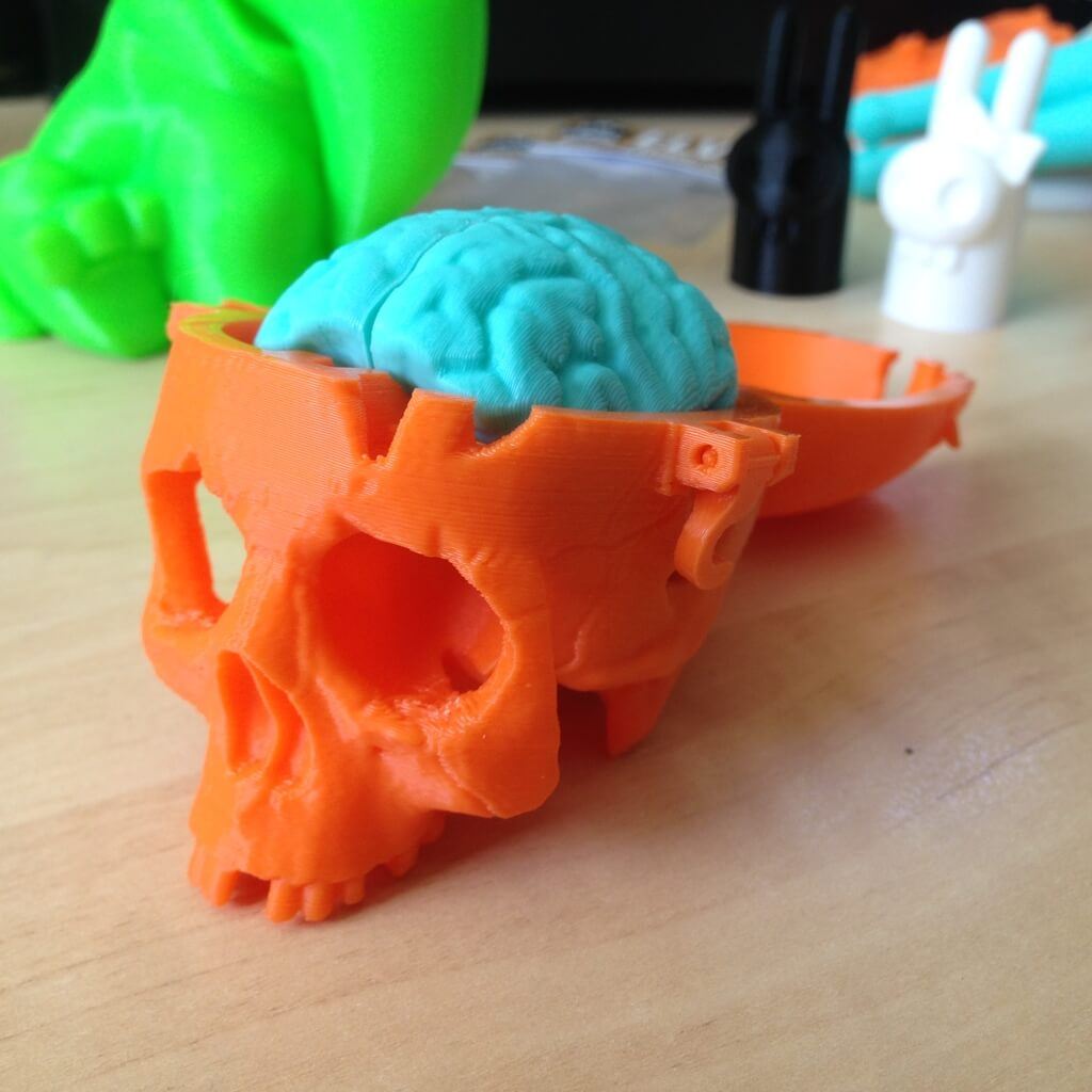 Bild von Halloween 3D-Druckvorlagen: Schädel-Box mit Gehirn