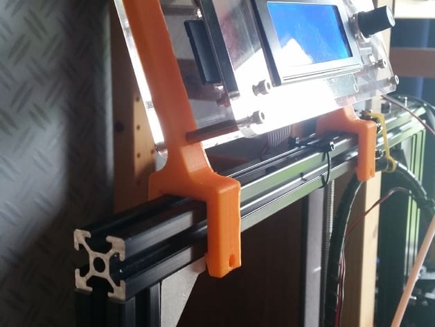 Image of Tevo Tarantula Upgrades and Mods: Tevo Tarantula Display Clamps/LCD Bracket