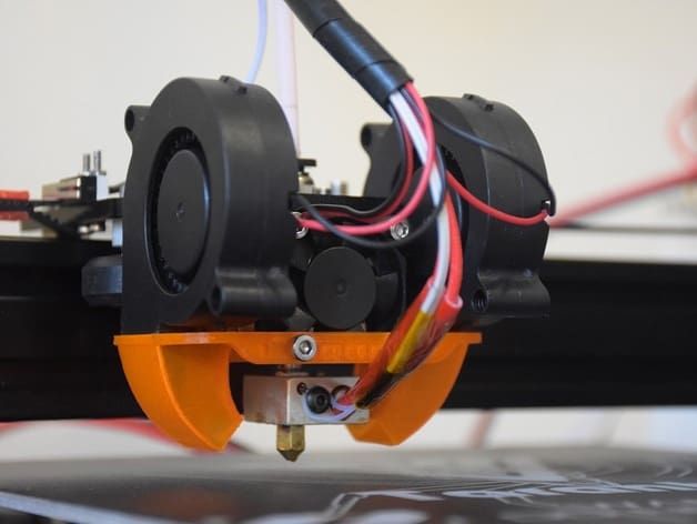 Image of Tevo Tarantula Upgrades and Mods: Dual Blower/Radial Fan Duct Mount (Tevo Tarantula)