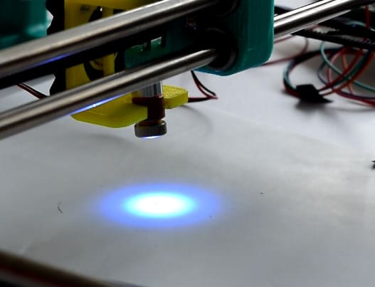 Laser emitted by a laser diode
