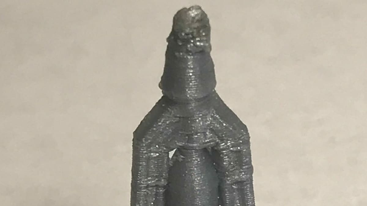 A messy top caused by hot filament being dragged by the hot end
