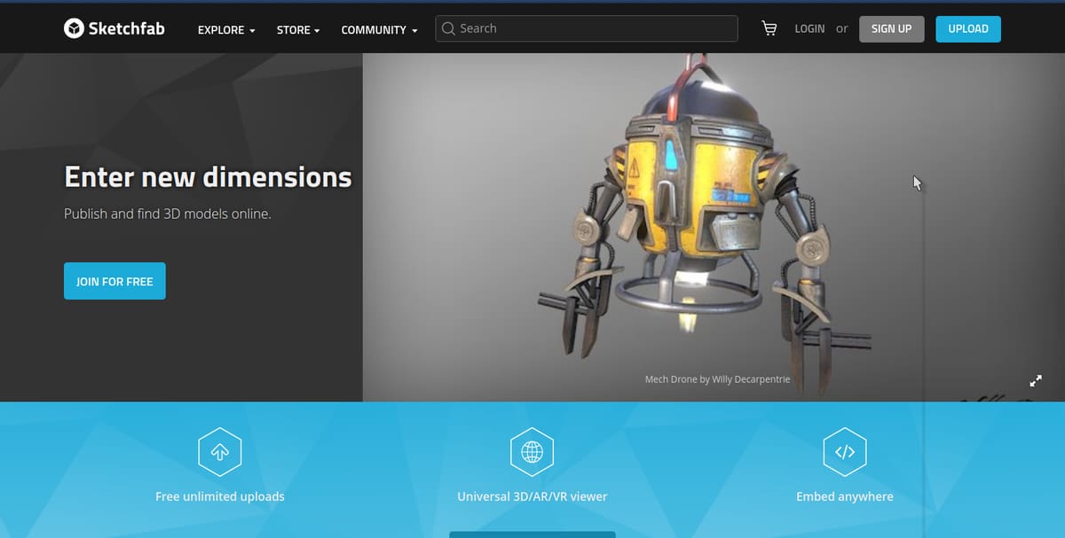 Image of: 5. Sketchfab