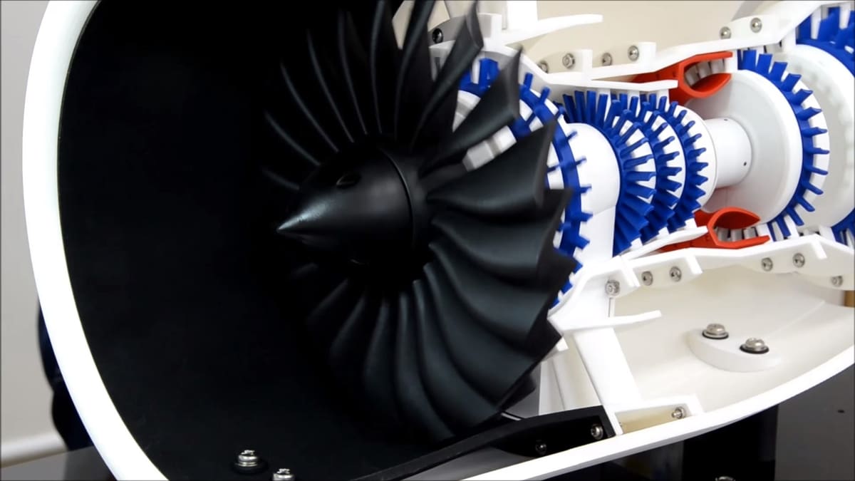 The engine shown in cross-section