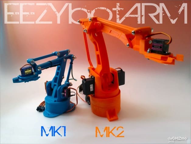 The MK2 (orange) next to the smaller MK1 blue)