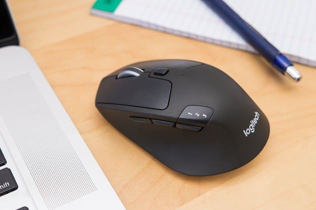 A wireless mouse.