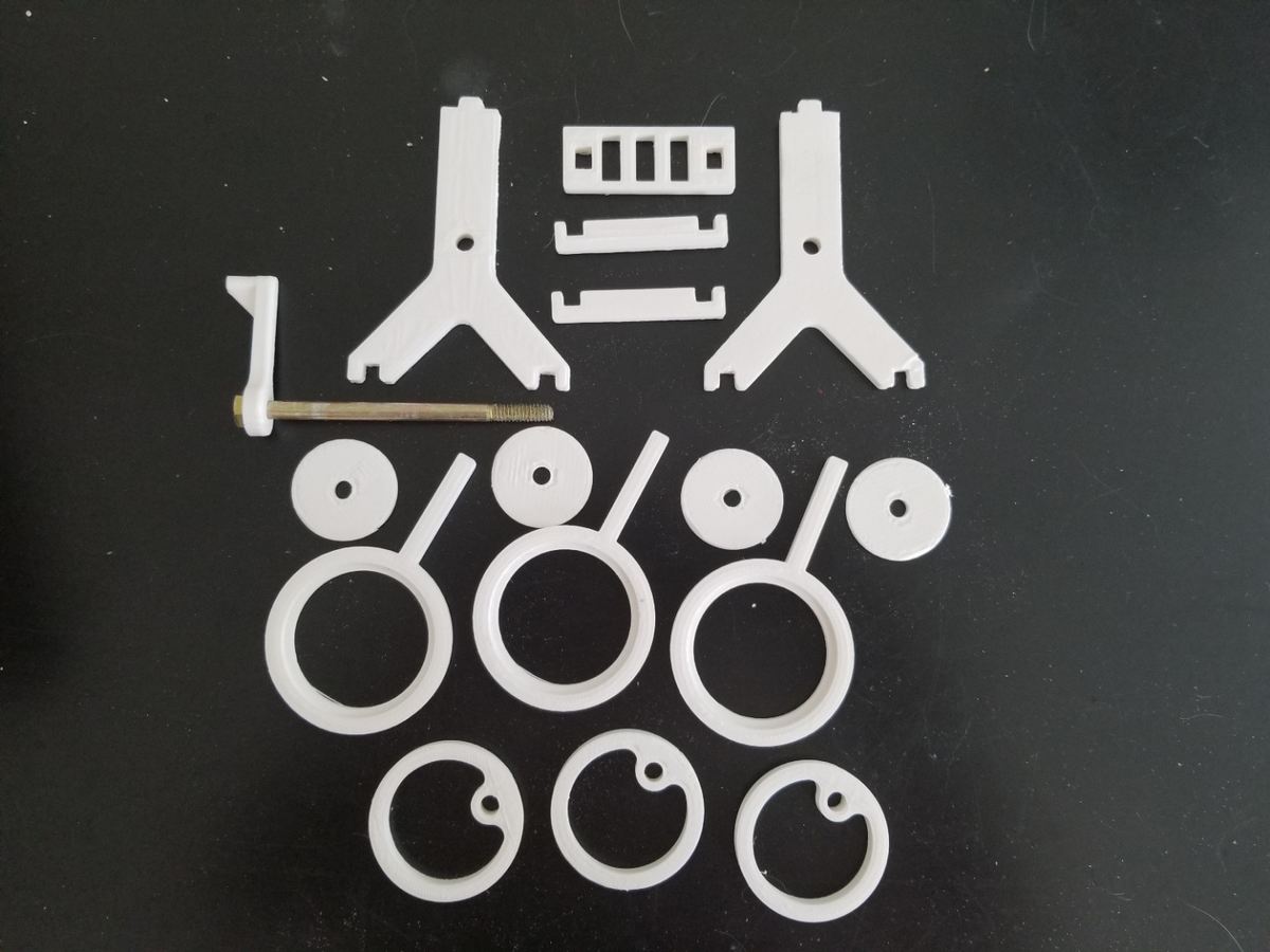 The unassembled pieces.