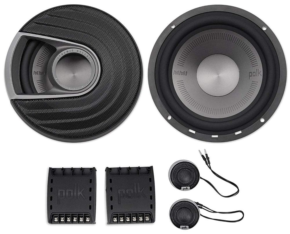 The Polk Audio speakers.
