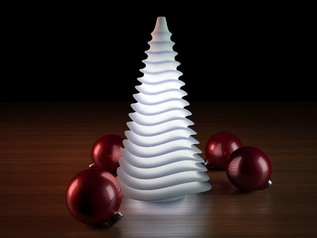 Image of 3D Printed Christmas Lights: Wave Lamp