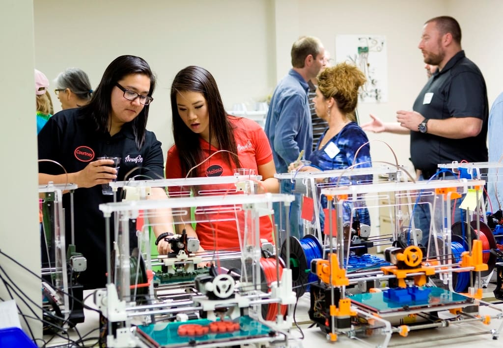 Training with 3D printers.