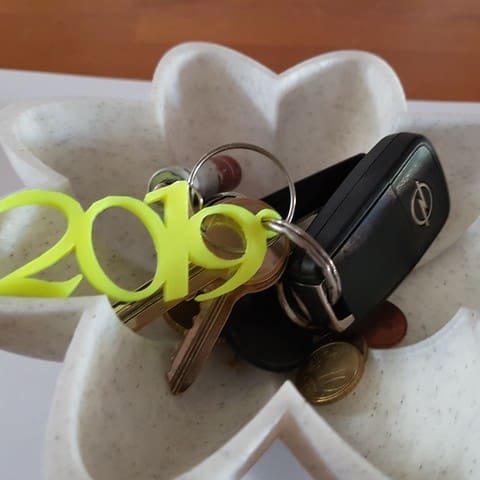 Image of [Project] 3D Printing Projects for New Year's Eve 2019: 2019 Key Ring
