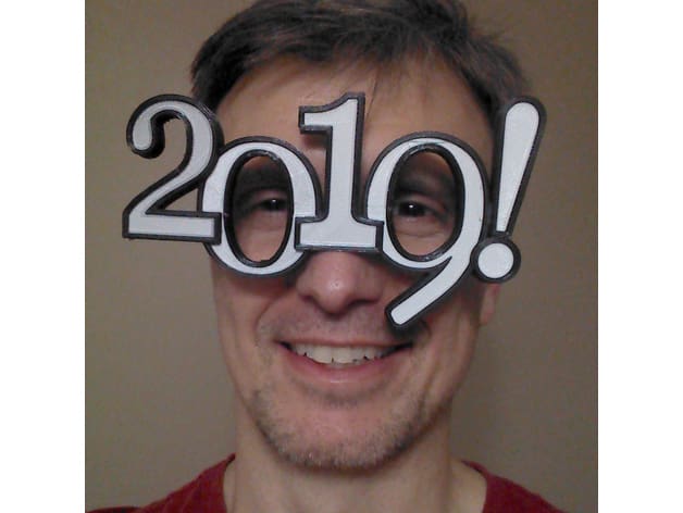 Image of [Project] 3D Printing Projects for New Year's Eve 2019: 2019 New Year Eve (Dual-Extrusion)