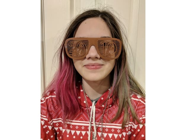 Image of [Project] 3D Printing Projects for New Year's Eve 2019: 2019 New Year's Shutter Shades