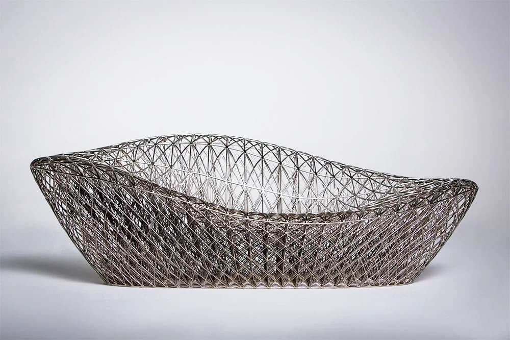 A lounger 3D printed on an industrial SLA 3D printer.