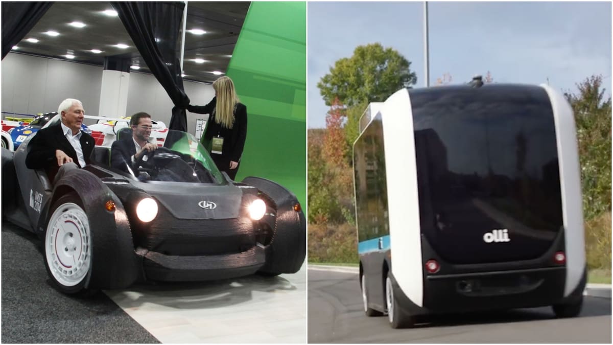 Local Motors' 3D printed vehicles.