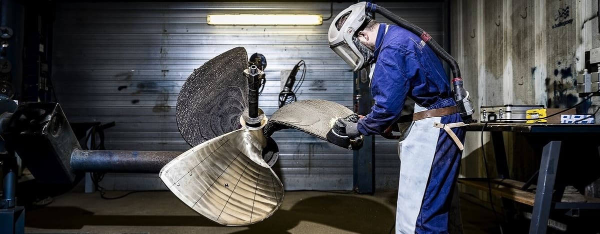 The world's first 3D printed ship propeller.