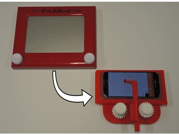 The classic vs digital Etch-A-Sketch.