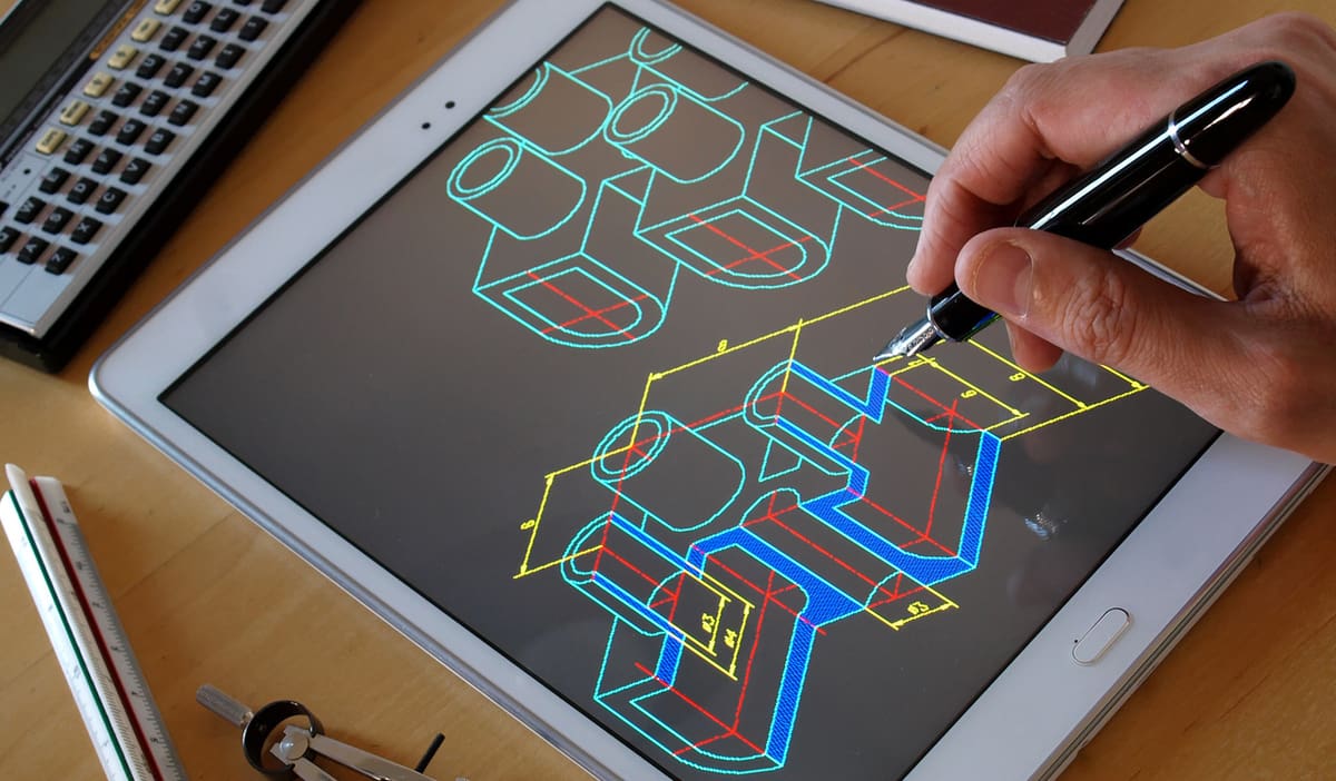 DWG Viewer on a tablet.