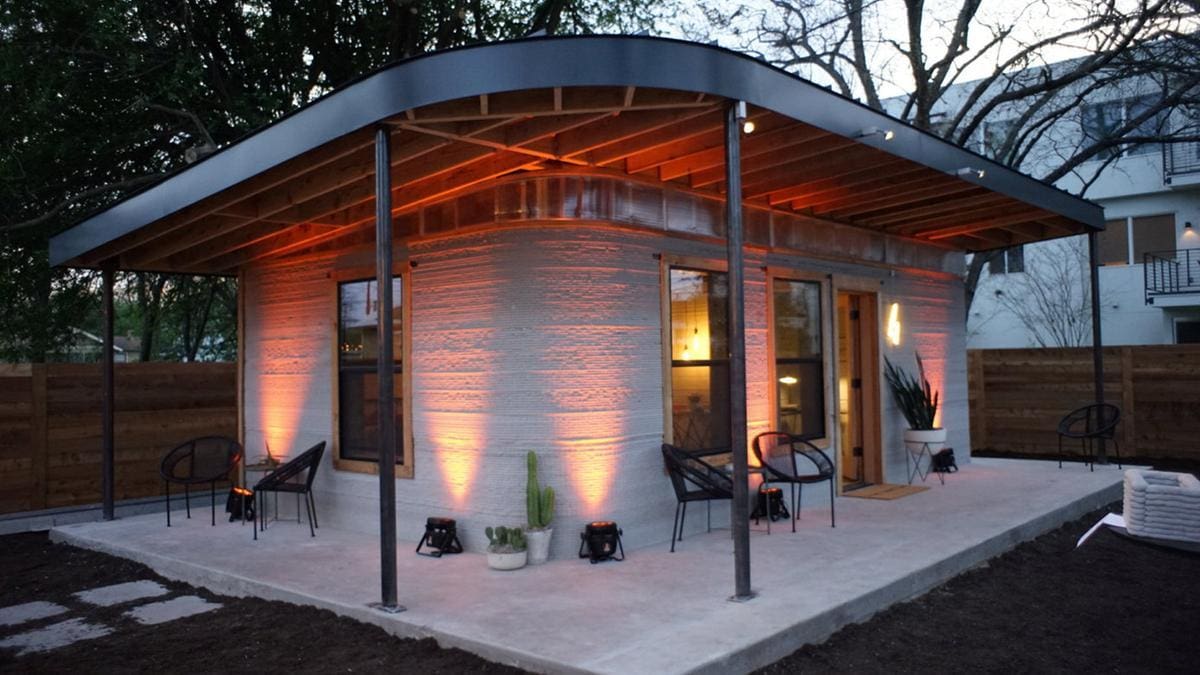 A 3D printed concept home in Austin, Texas