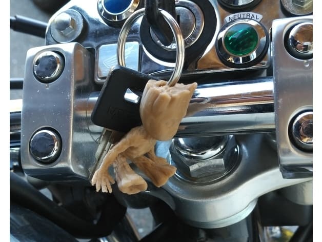 This Baby Groot Keychain can travel with you wherever you go.