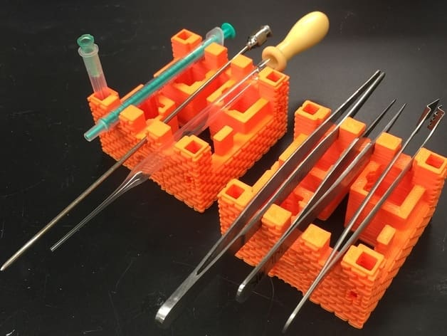 This multipurpose holder accommodates almost all types of laboratory equipment in small quantities.
