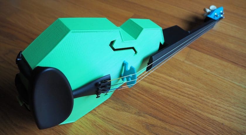 This acoustic violin is designed to experiment with various violin concepts that are only possible with 3D printing technology.