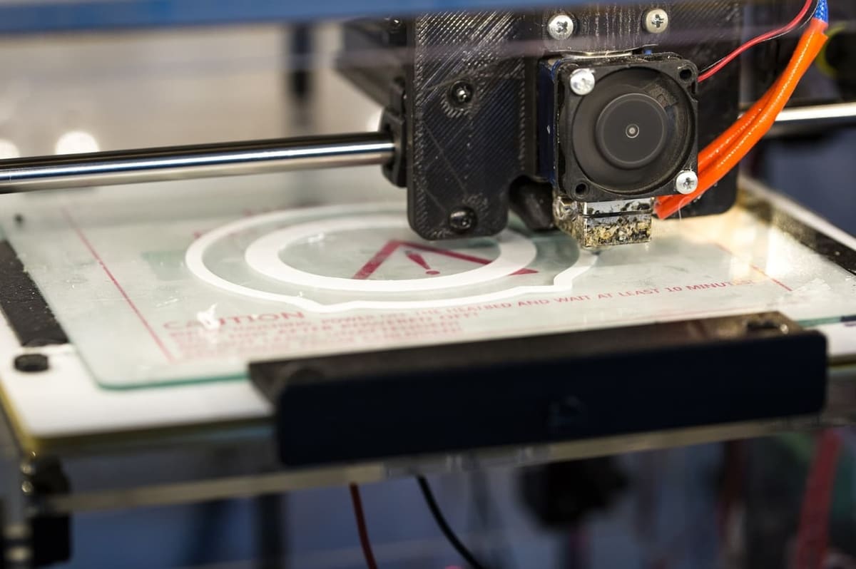 An FDM 3D printer at work.