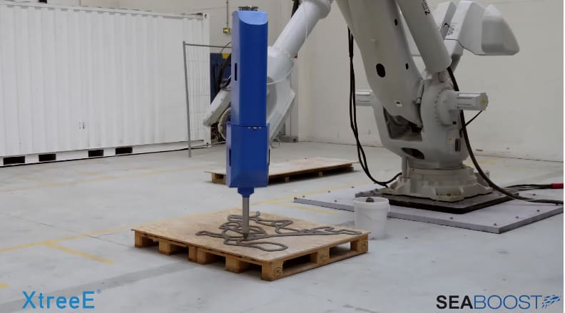 A massive concrete printer recreates the abstract shapes of reefs