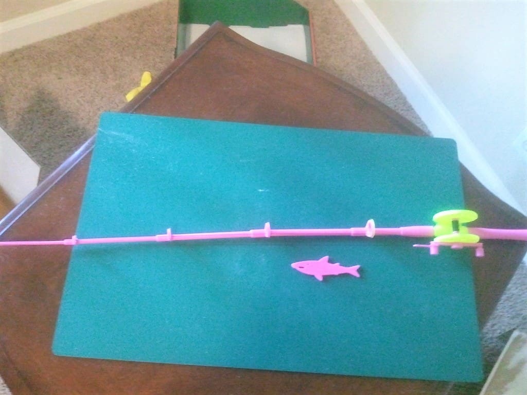 The rod in a sweet pink.