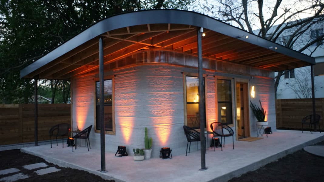 A 3D printed house.