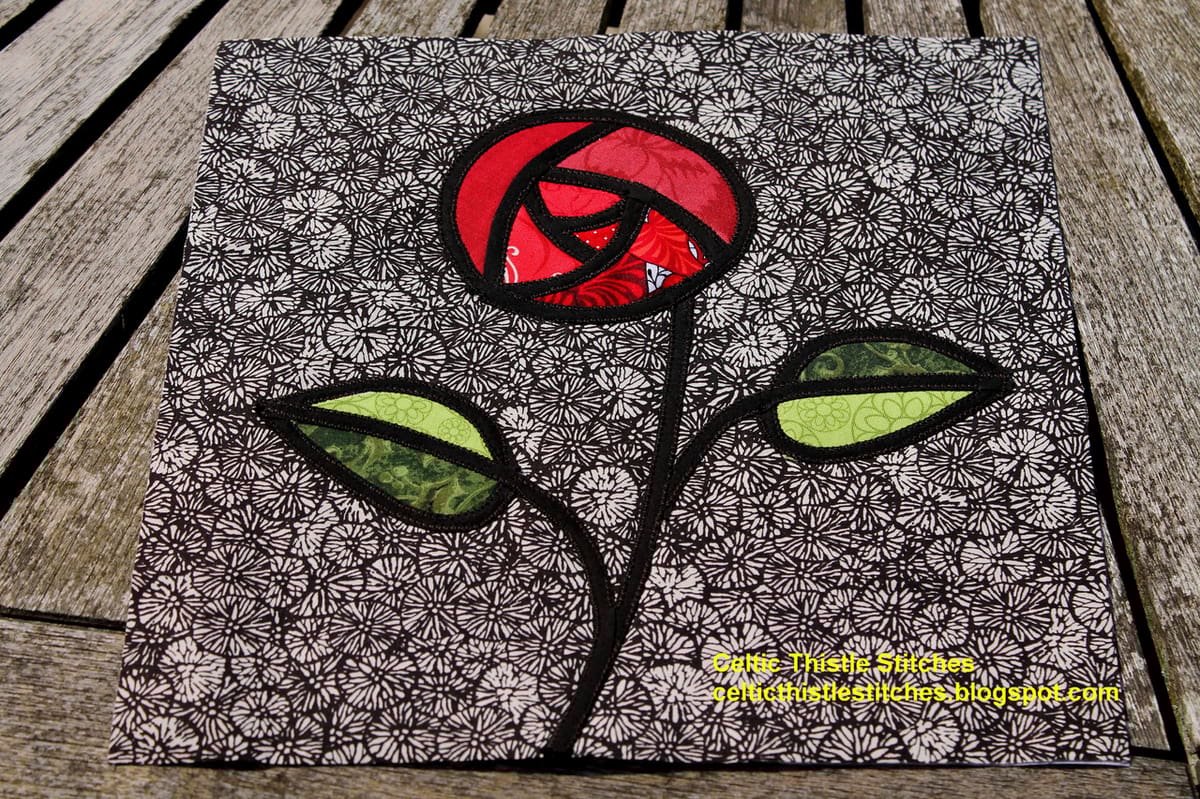 A stained glass design.