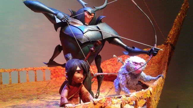 The characters Beetle, Kubo and Monkey from Kubo and the Two Strings.