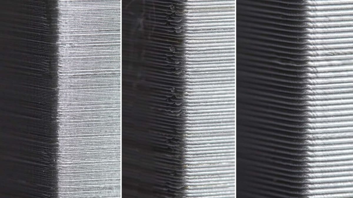 This is the same 3D print with different layer heights
