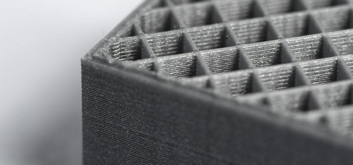 You can choose the shell thickness and the infill geometry