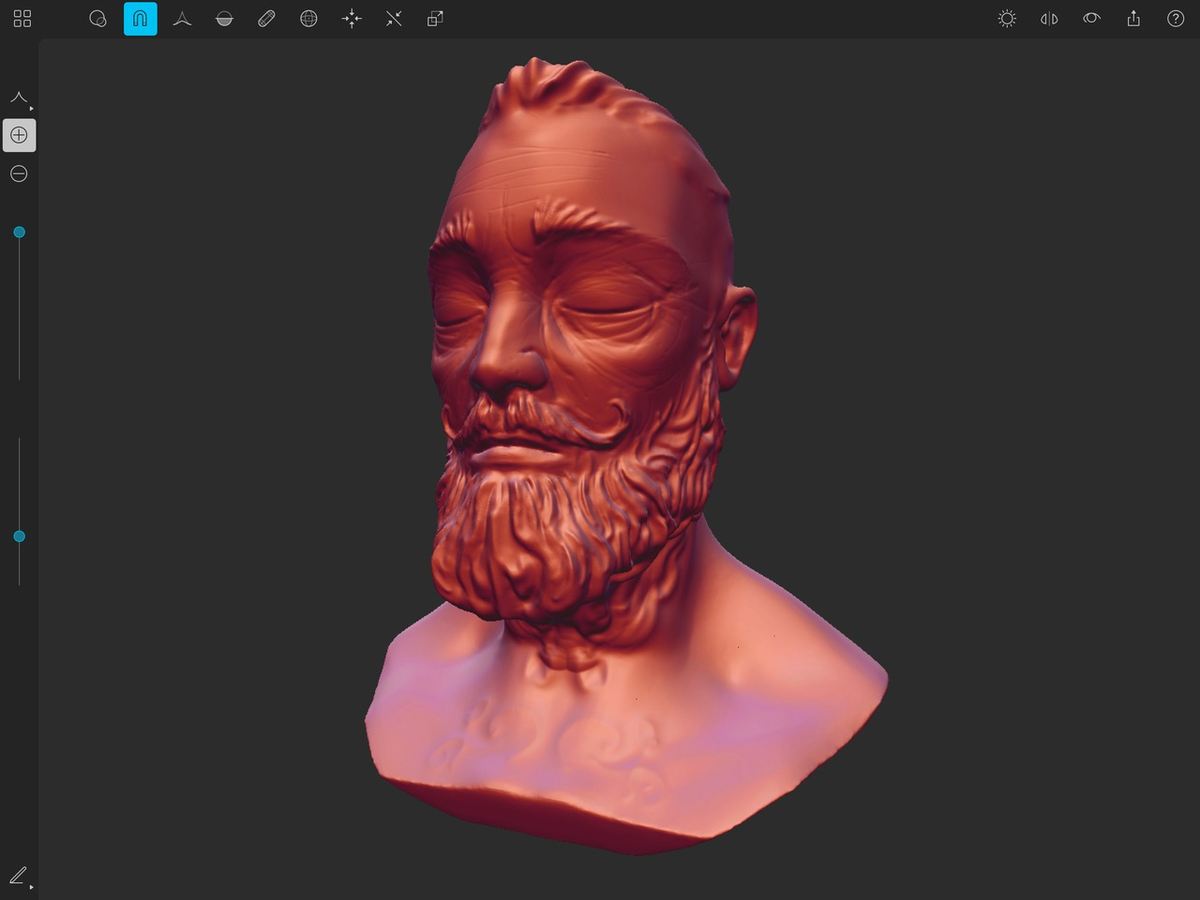 A mesh modeled in Sculptura