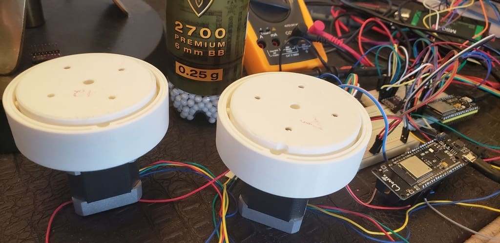 The actuators, BBs, and controller boards.