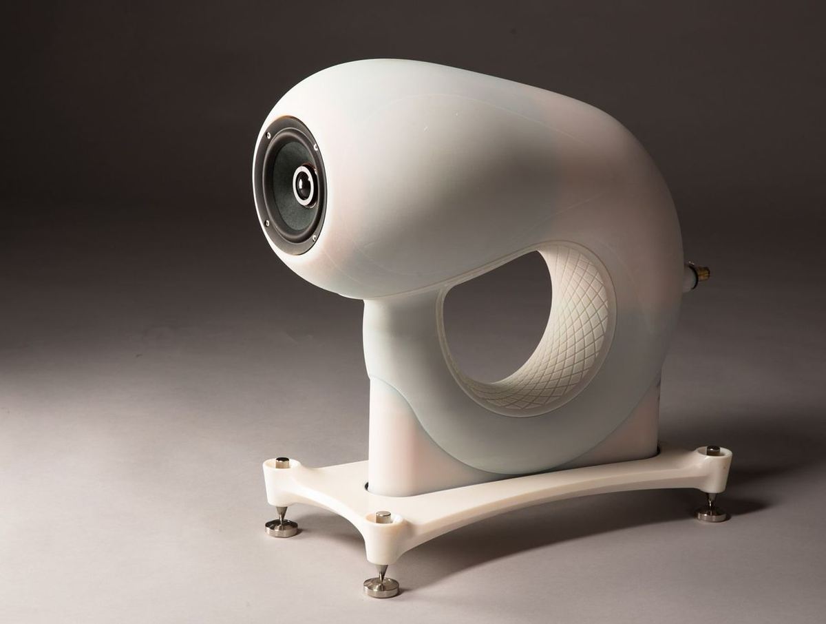 A 3D-printed speaker.
