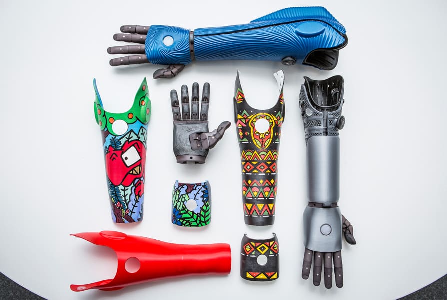 Several disassembled Hero-arms.