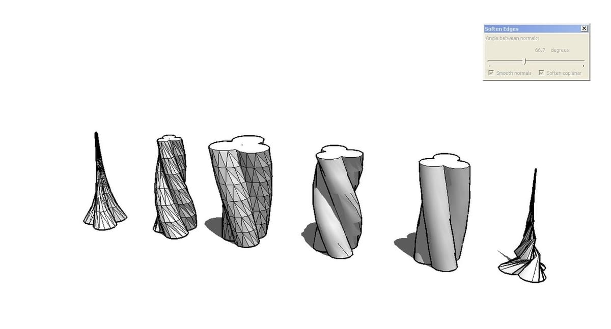 Some complex shapes you can achieve using SketchUp plugins.
