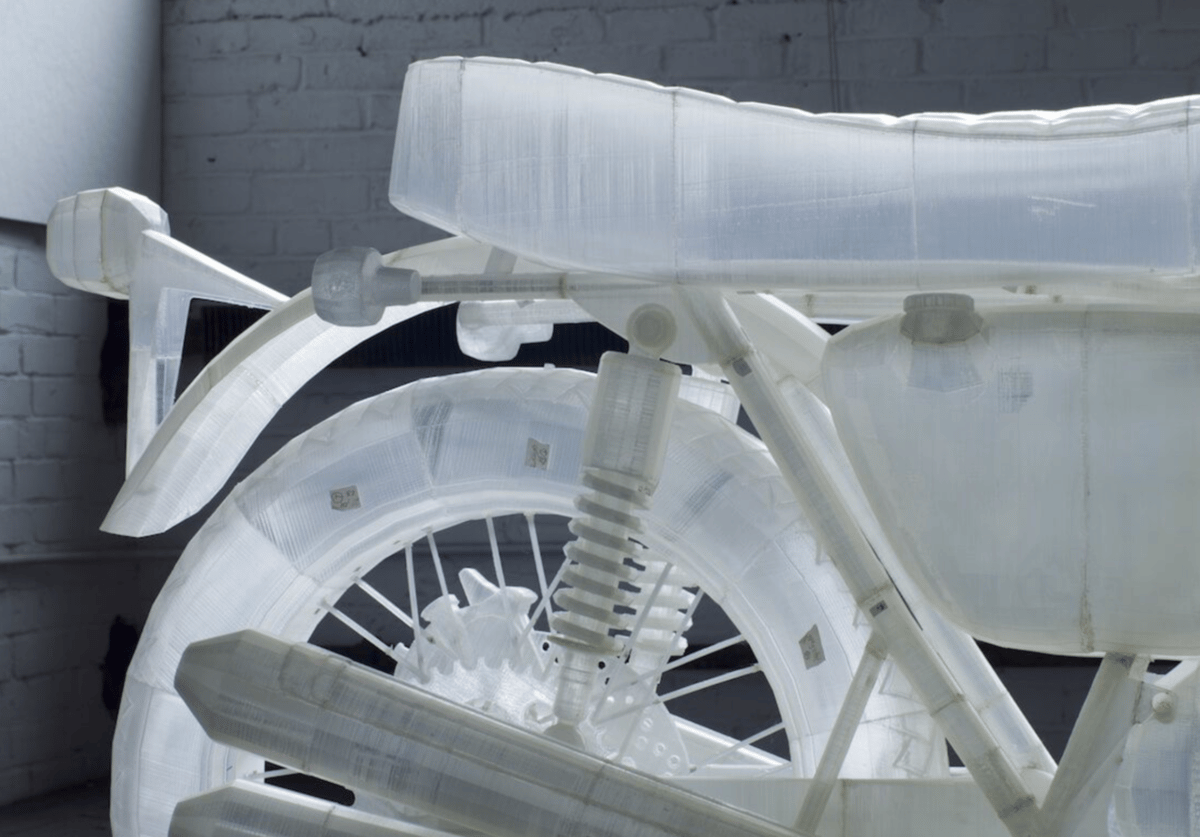 Life-size FDM 3D printed Honda CB500.