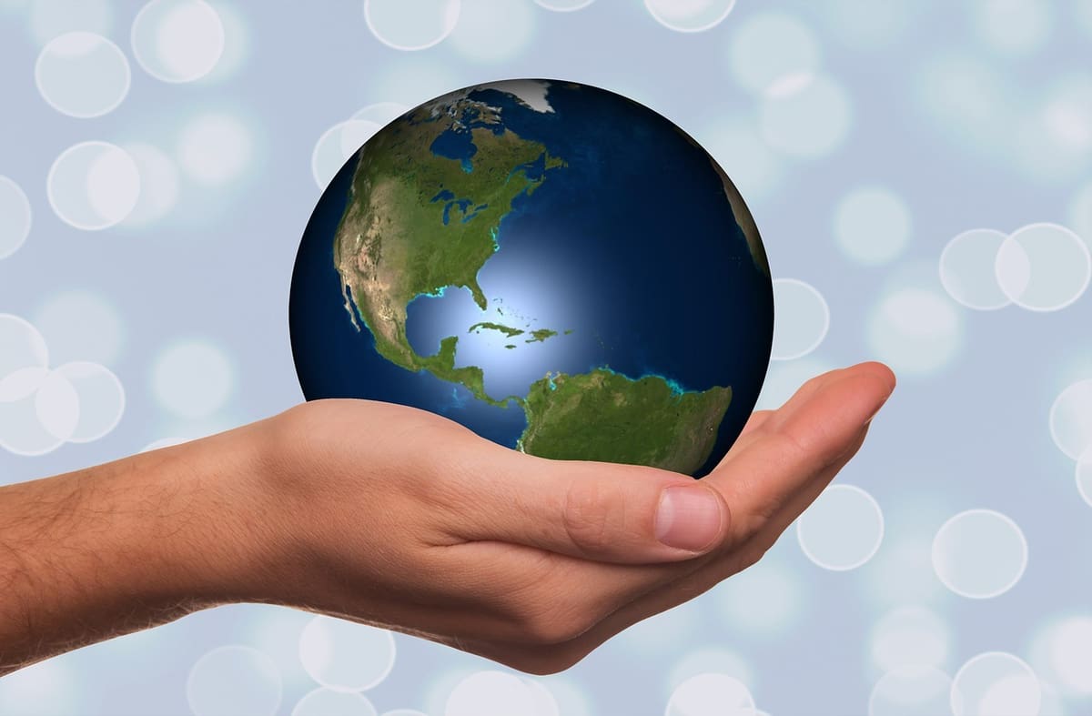 The whole world, in a hand.