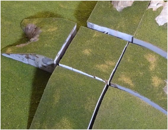 Modular Gaming Hills that have been 3D printed.