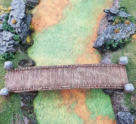 Chasm Bridge that has been 3D printed and painted.